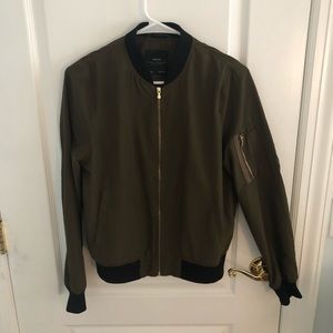 Zara Army Green Bomber Jacket